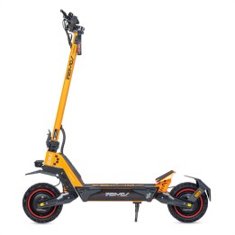 Patinete eléctrico Ecoxtrem Deimos doble motor 1000 W 48 V — vista lateral en naranja