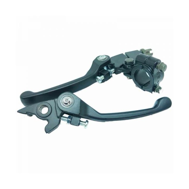 Juego de manetas de freno y embrague antirrotura para pit bike de 125 cc, plateadas