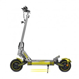 Patinete eléctrico Ecoxtrem M41 Tank doble motor 2000 W — vista lateral en amarillo