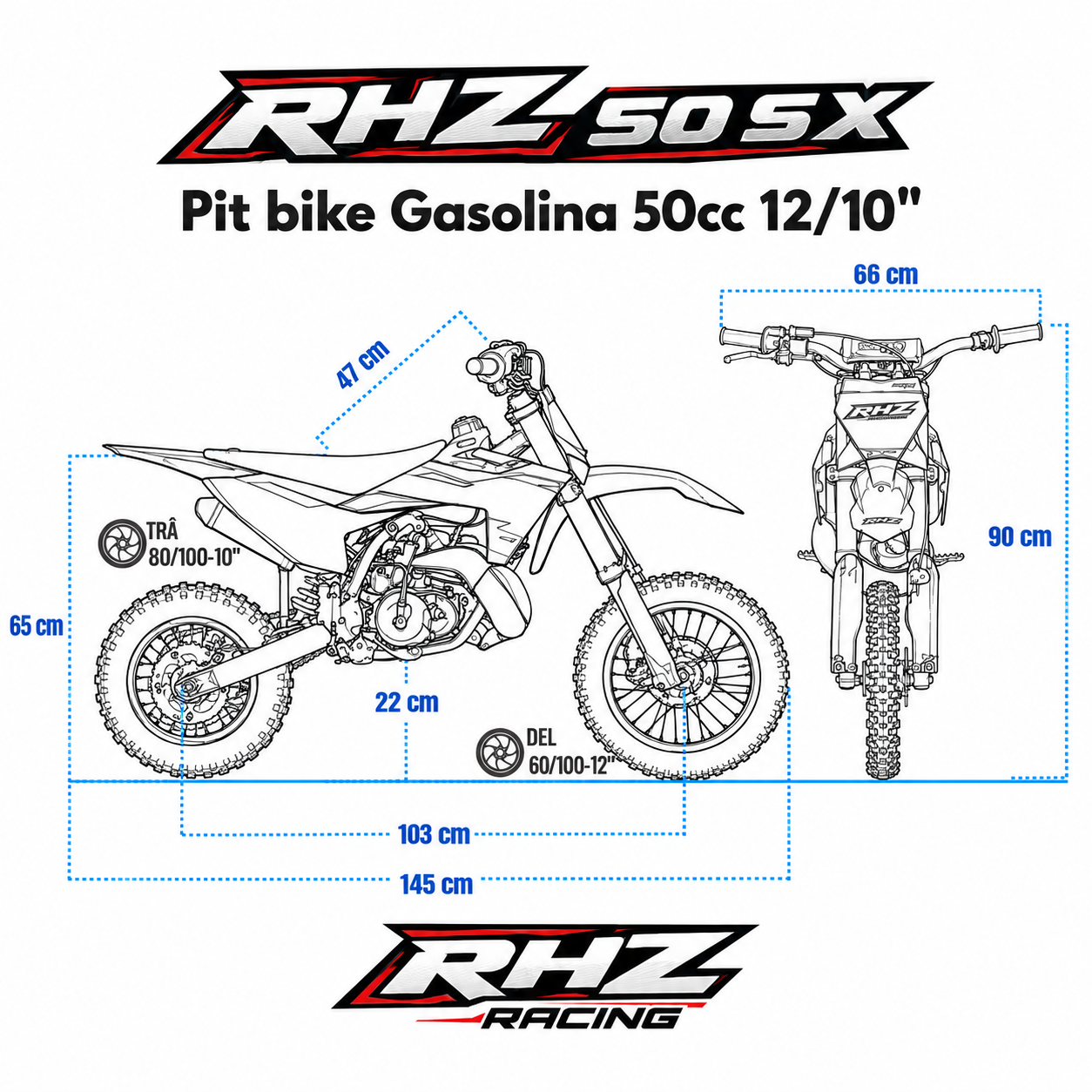 MINICROSS MX50 9cv RHZ REPLICA KTM 50 12/10 - Imagen 5
